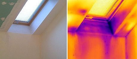 Nieszczelna izolacja przeciwwiatrowa spowodowana wadliwym montażem okna dachowego